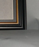 PH5110 5.5x10.75 Black Polymer Frame/Gold w/Mat, Fits 4x9 Print