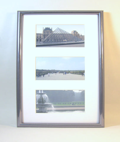 PH7004-71-a-3 Polymer Frame w/Mat, Holds (3) 4x6 Photos