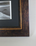 PH6700b Chocolate and Gold Polymer Photo Frame with Mat, Holds (3) 4x6 Photos
