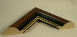 SQ9233 Square Walnut and Gold Hardwood Frame