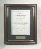 AWMP4957-1 11x14 Walnut Wood Award Frame, Fits 8.5x11 Certificate