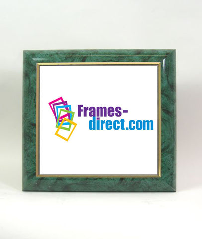 SQ7052 Square Green or Red Marble Polymer Frame