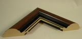 SM9233 Walnut with Gold Piping Wood Frame 9x12