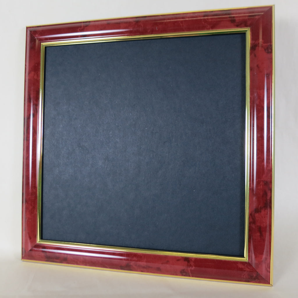 SQ7094 Square Marbled Mahogany Burl Polymer Frame